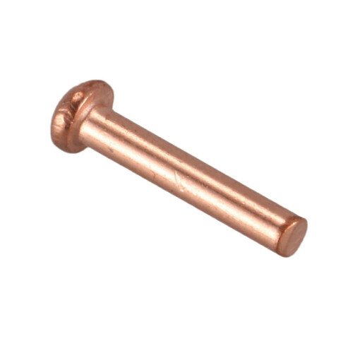 100 Pcs 5/64inch x 25/64inch Round Head Copper Solid Rivets Fasteners