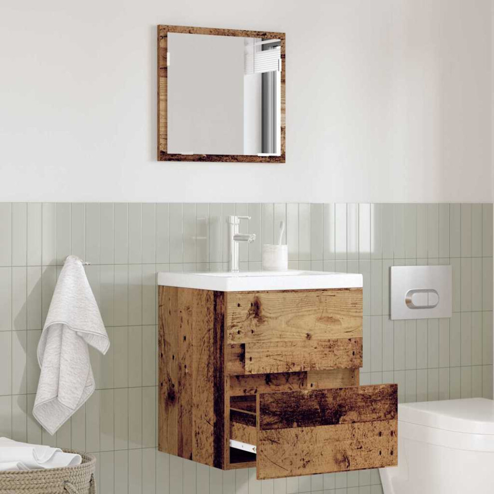 Vidaxl Bathroom Cabinet Old Wood 41 X 38.5 X 45 Cm Engineered Wood