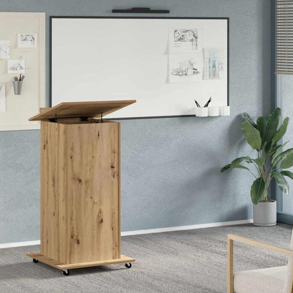 Vidaxl Podium With Drawer Artisan Oak 55 X 55 X 107 Cm Engineered Wood