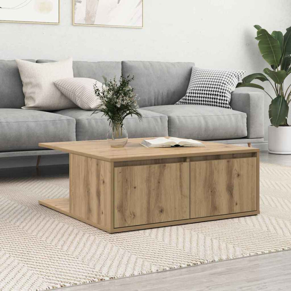 Vidaxl Coffee Table Artisan Oak 80 X 80 X 31 Cm Engineered Wood
