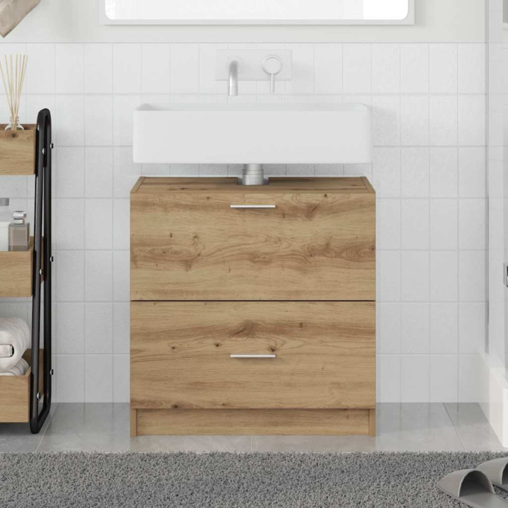 Vidaxl Bathroom Cabinet Artisan Oak 59 X 37 X 59 Cm Engineered Wood