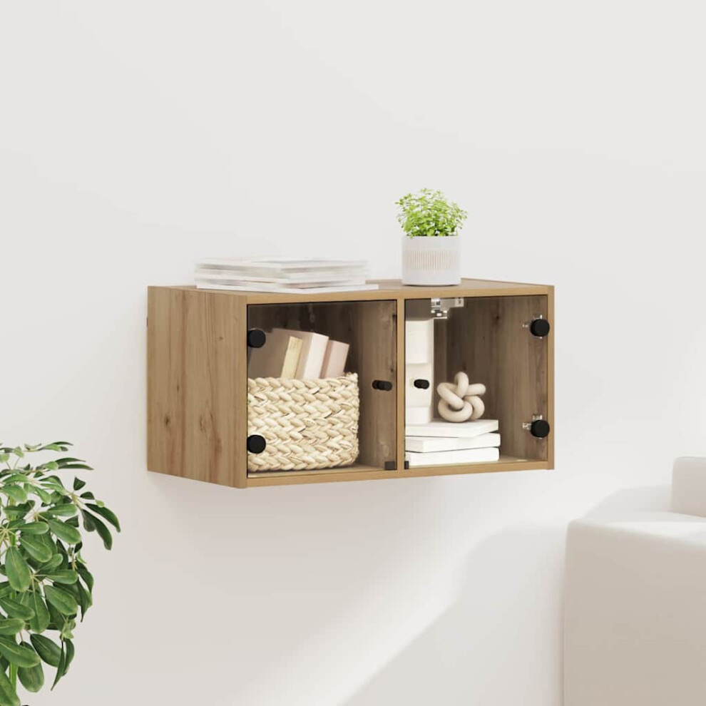 Vidaxl Wall Cabinet Artisan Oak 68 X 37 X 35 Cm Engineered Wood
