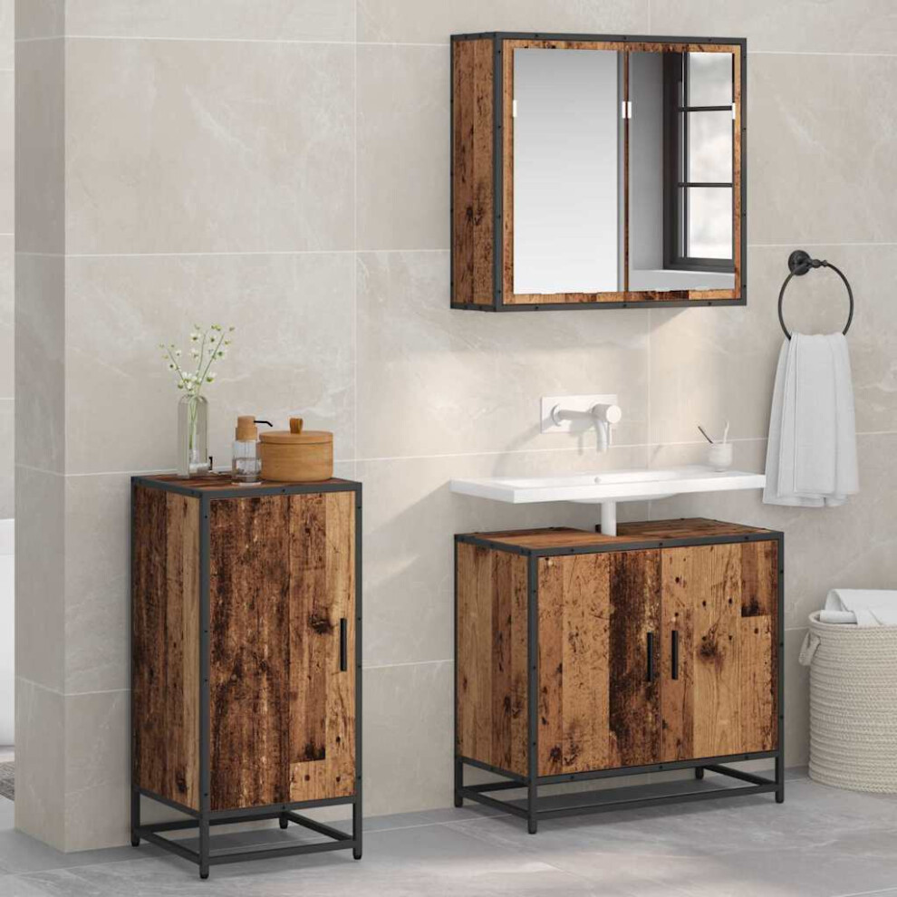 Vidaxl Sideboard Old Wood 35.5 X 35 X 76 Cm