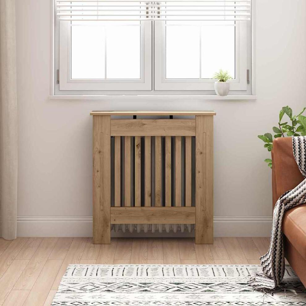 Vidaxl Radiator Cover Artisan Oak 78 X 19 X 81.5 Cm Engineered Wood