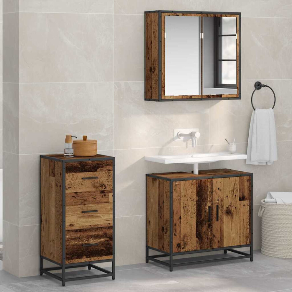 Vidaxl Sideboard Old Wood 35.5 X 35 X76 Cm