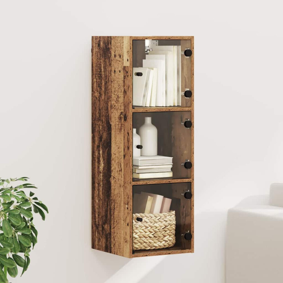 Vidaxl Wall Cabinet Old Wood 35 X 37 X 102 Cm Engineered Wood