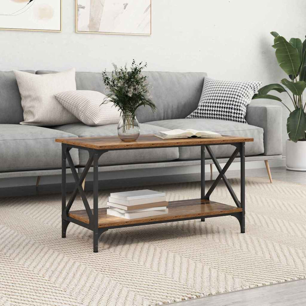 Photos - Dining Table VidaXL Coffee Table Old wood 80 x 45 x 45.5 cm Engineered wood Brown 