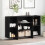 VidaXL vidaXL Sideboard Black Oak 120 x 30 x 75 cm Engineered Wood 1
