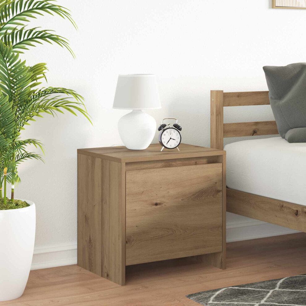 Vidaxl Bedside Cabinet Artisan Oak 45 X 34 X 44.5 Cm Engineered Wood