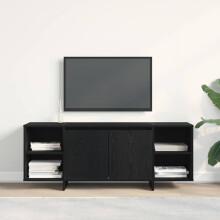 vidaXL TV Cabinet Black Oak 120 x 30 x 40.5 cm Engineered Wood
