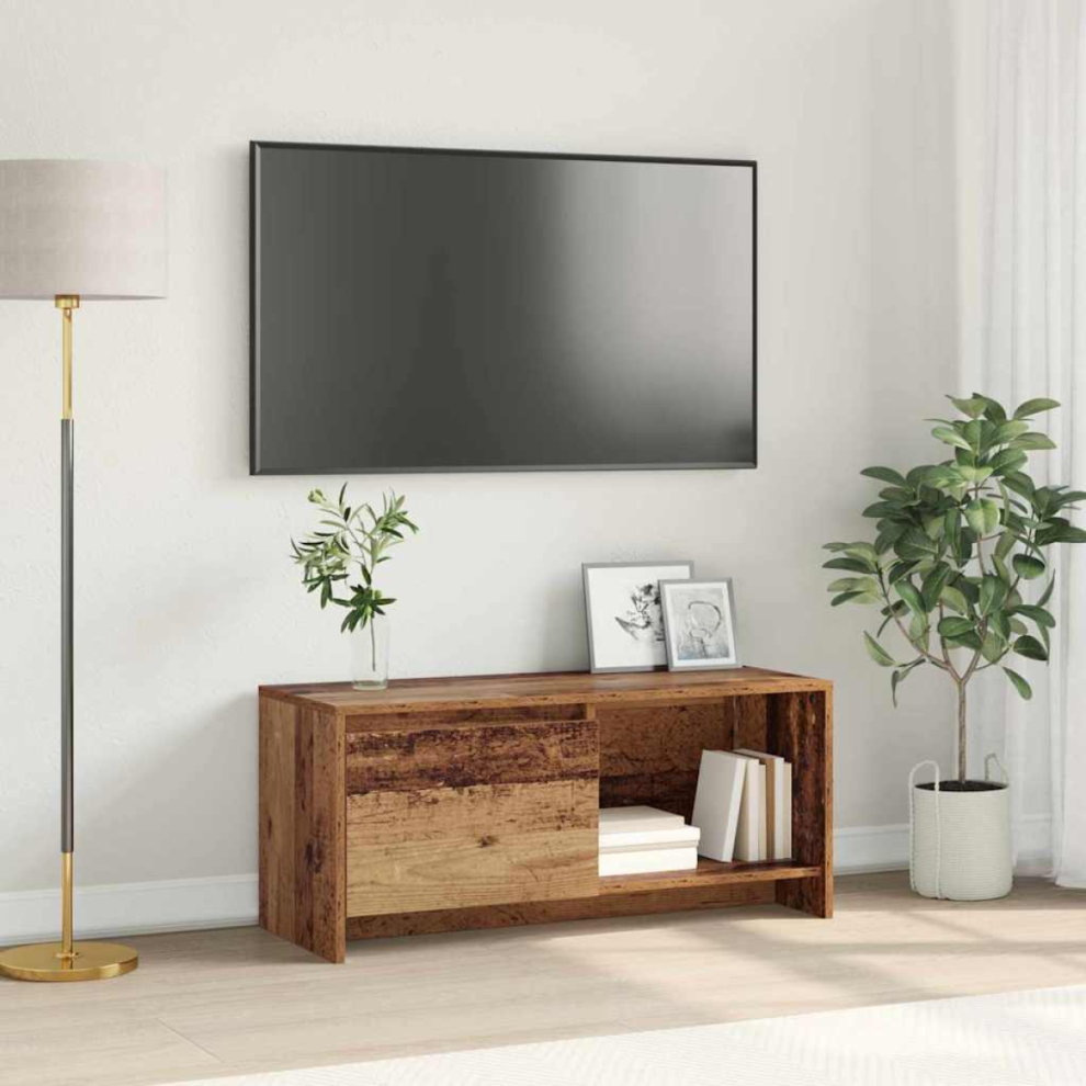 Vidaxl Tv Cabinet Set Old Wood 90 X 35 X 40 Cm Engineered Wood