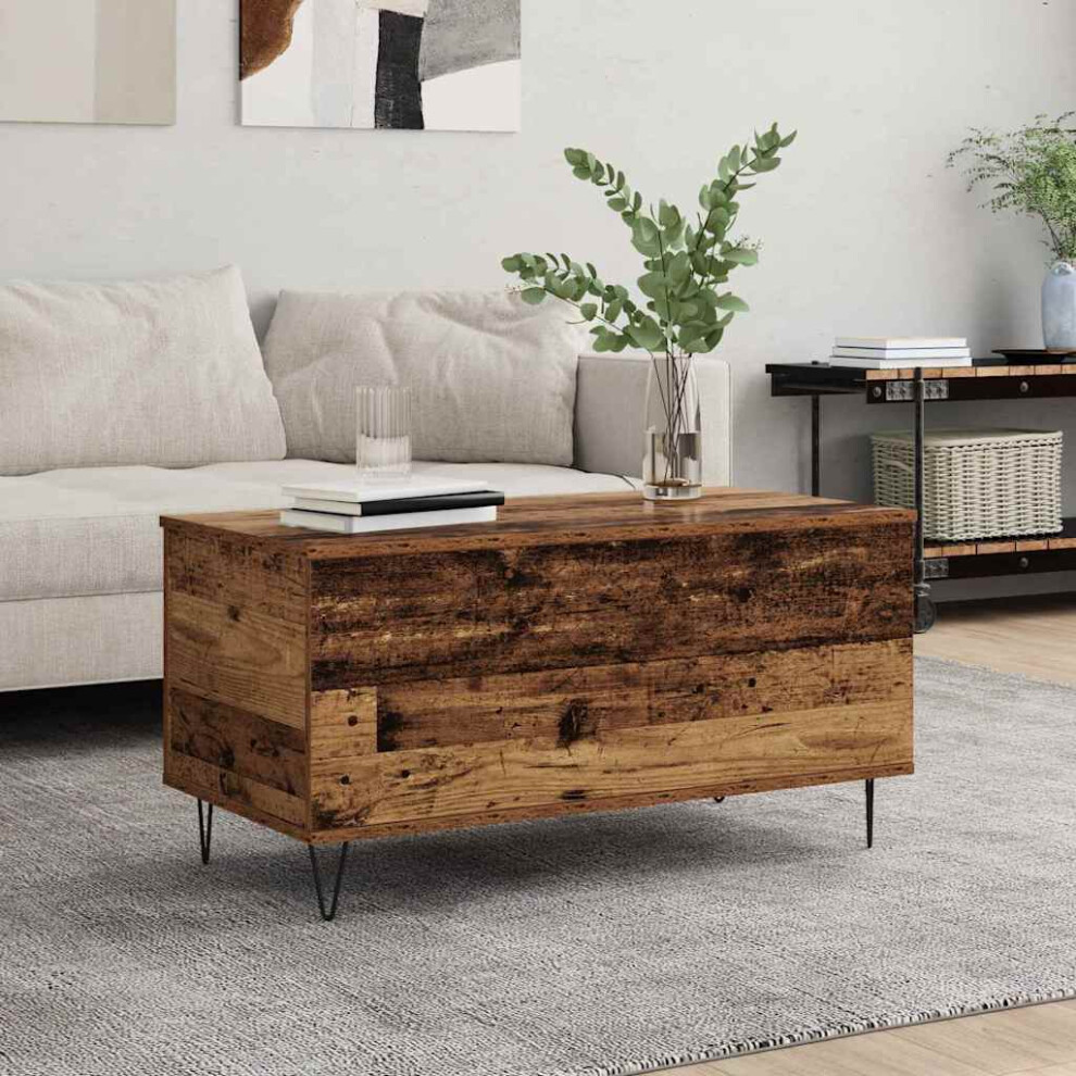 Vidaxl Coffee Table Old Wood 90 X 44.5 X 45 Cm Engineered Wood Brown