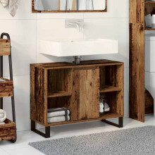 vidaXL Bathroom Cabinet Old Wood 80 x 33 x 60 cm Engineered Wood