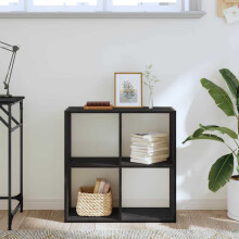 vidaXL Bookcase Black oak 68.5 x 32 x 68.5 cm Engineered wood
