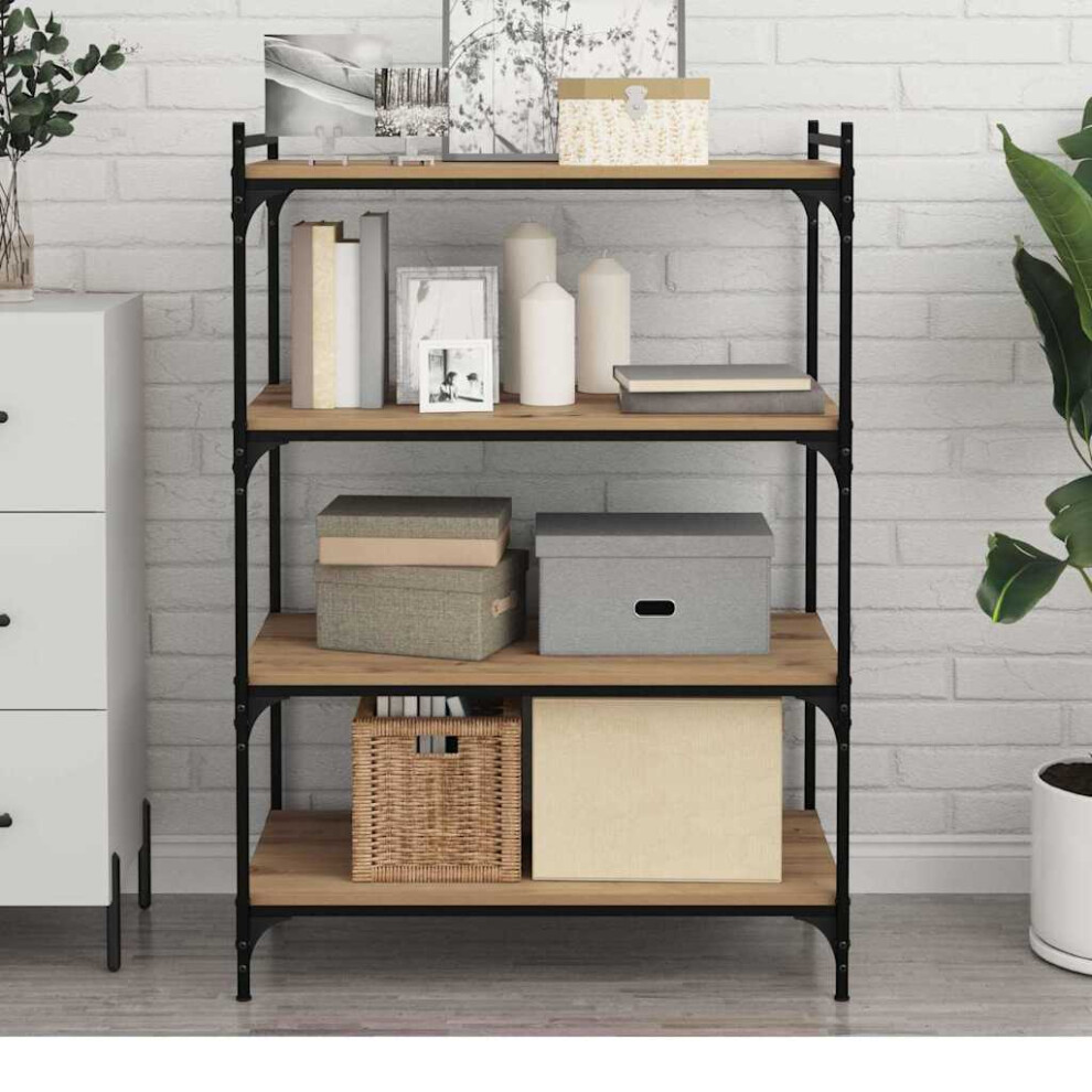 Vidaxl Bookshelf Board 4 Pcs Brown 80 X 40 X 1.5 Cm Engineered Wood