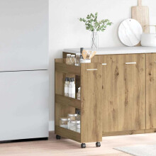 vidaXL Cabinet with Wheel Artisan Oak 60 x 22 x 79 cm
