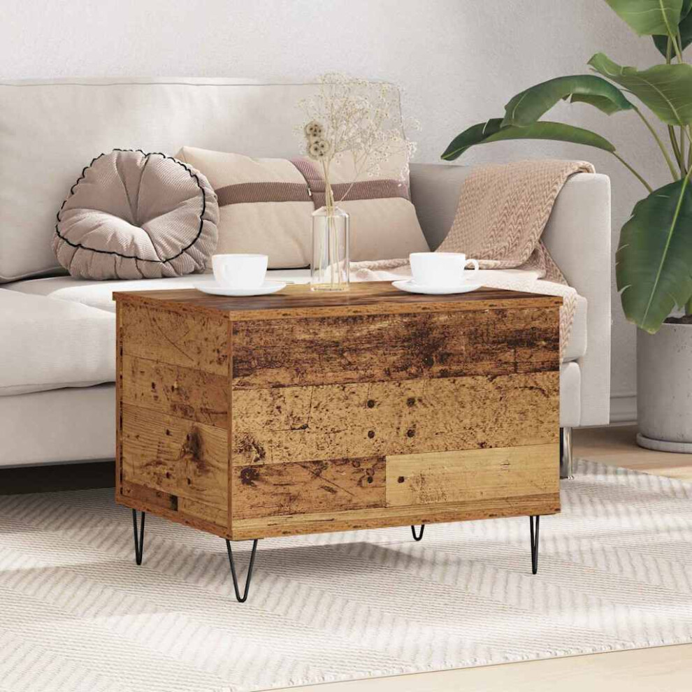 Vidaxl Coffee Table Old Wood 60 X 44.5 X 45 Cm Engineered Wood Brown