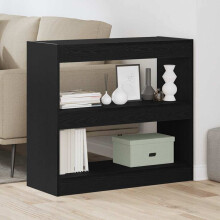 vidaXL Book Cabinet 2 pcs Black Oak 80 x 30 x 72 cm Engineered Wood