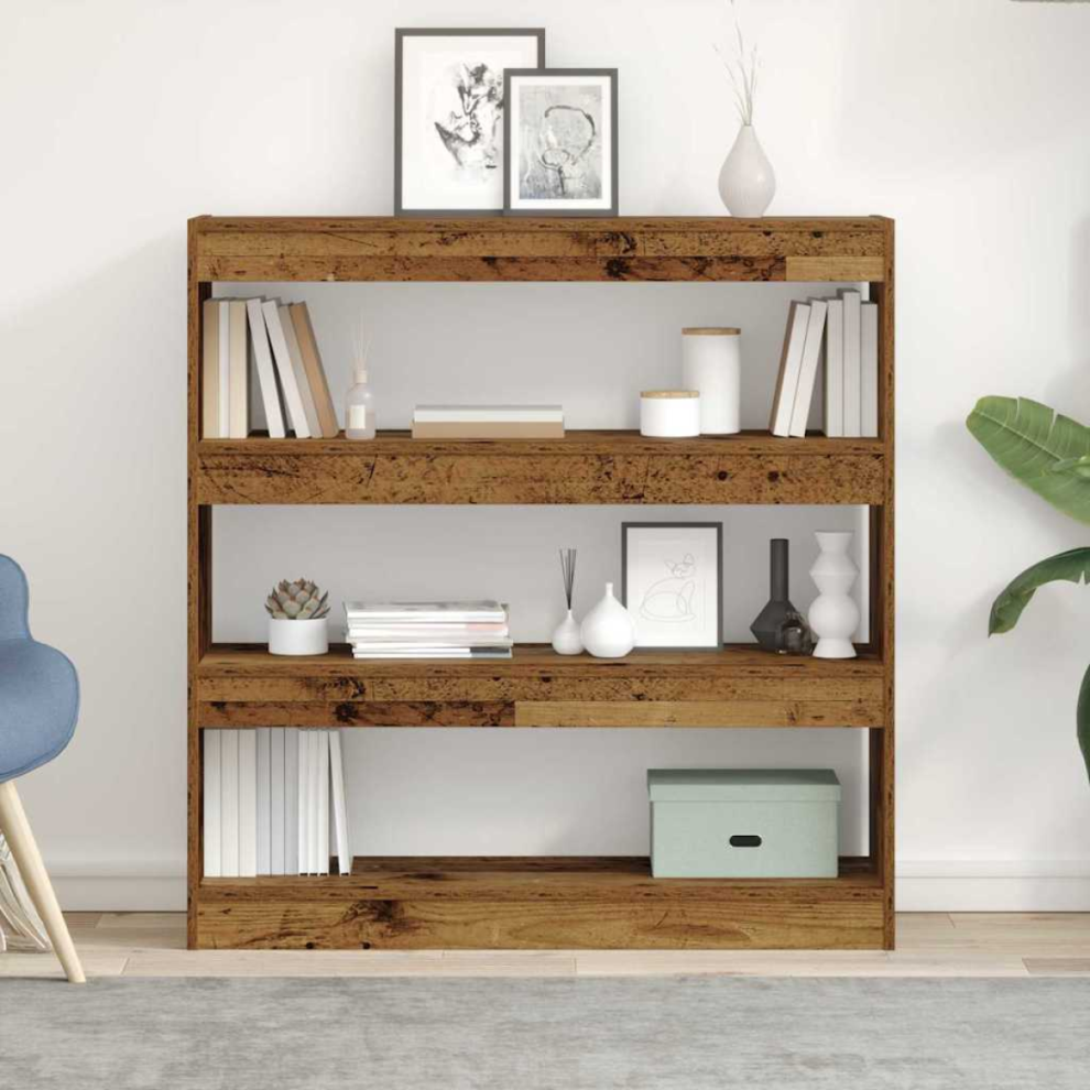 Vidaxl Book Cabinet Old Wood 100 X 30 X 103 Cm Engineered Wood