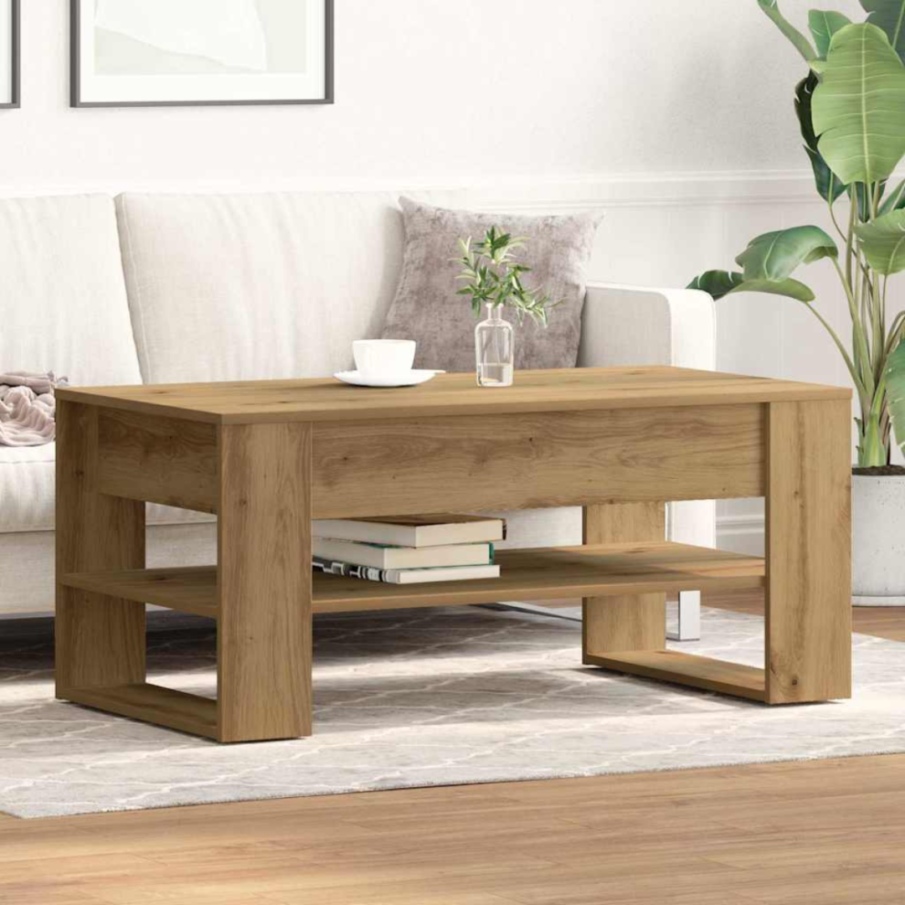 Vidaxl Coffee Table Artisan Oak 102 X 55 X 45 Cm Engineered Wood