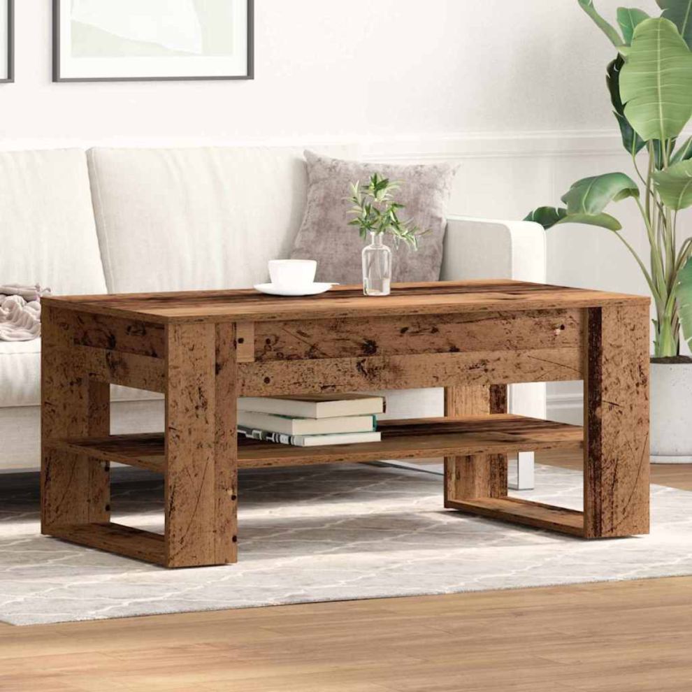 Vidaxl Coffee Table Old Wood 102 X 55 X 45 Cm Engineered Wood