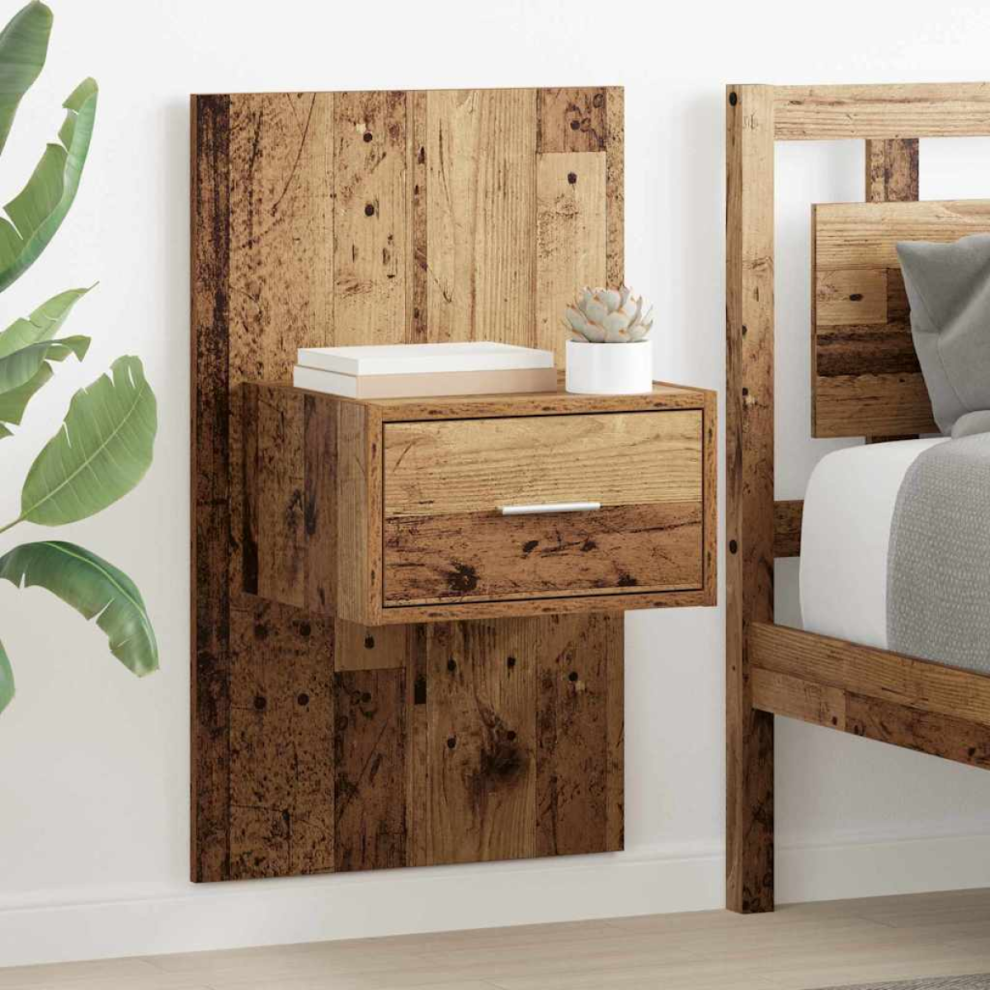 Vidaxl Bedside Cabinet 2 Pcs Old Wood 50 X 32.5 X 80Cm Engineered Wood