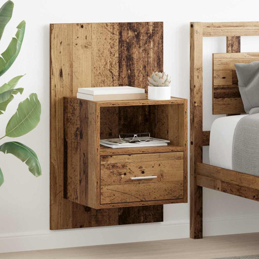 Vidaxl Bedside Cabinet 2 Pcs Old Wood 50 X 32.5 X 80Cm Engineered Wood