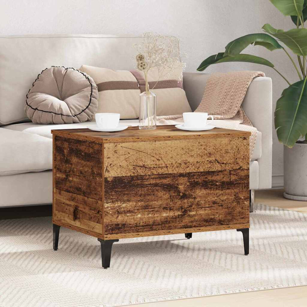Vidaxl Coffee Table Old Wood 60 X 44.5 X 45 Cm Engineered Wood Brown