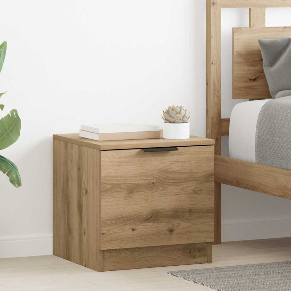 Vidaxl Bed Cabinet 2 Pcs Artisan Oak 40 X 39 X 40Cm Engineered Wood