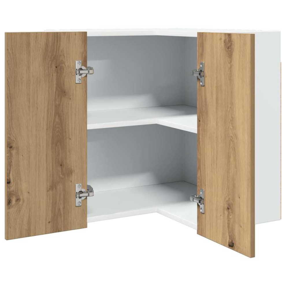 Vidaxl Hanging Corner Cabinet Lyon Artisan Oak 57X57x60 Cm Engineered Wood