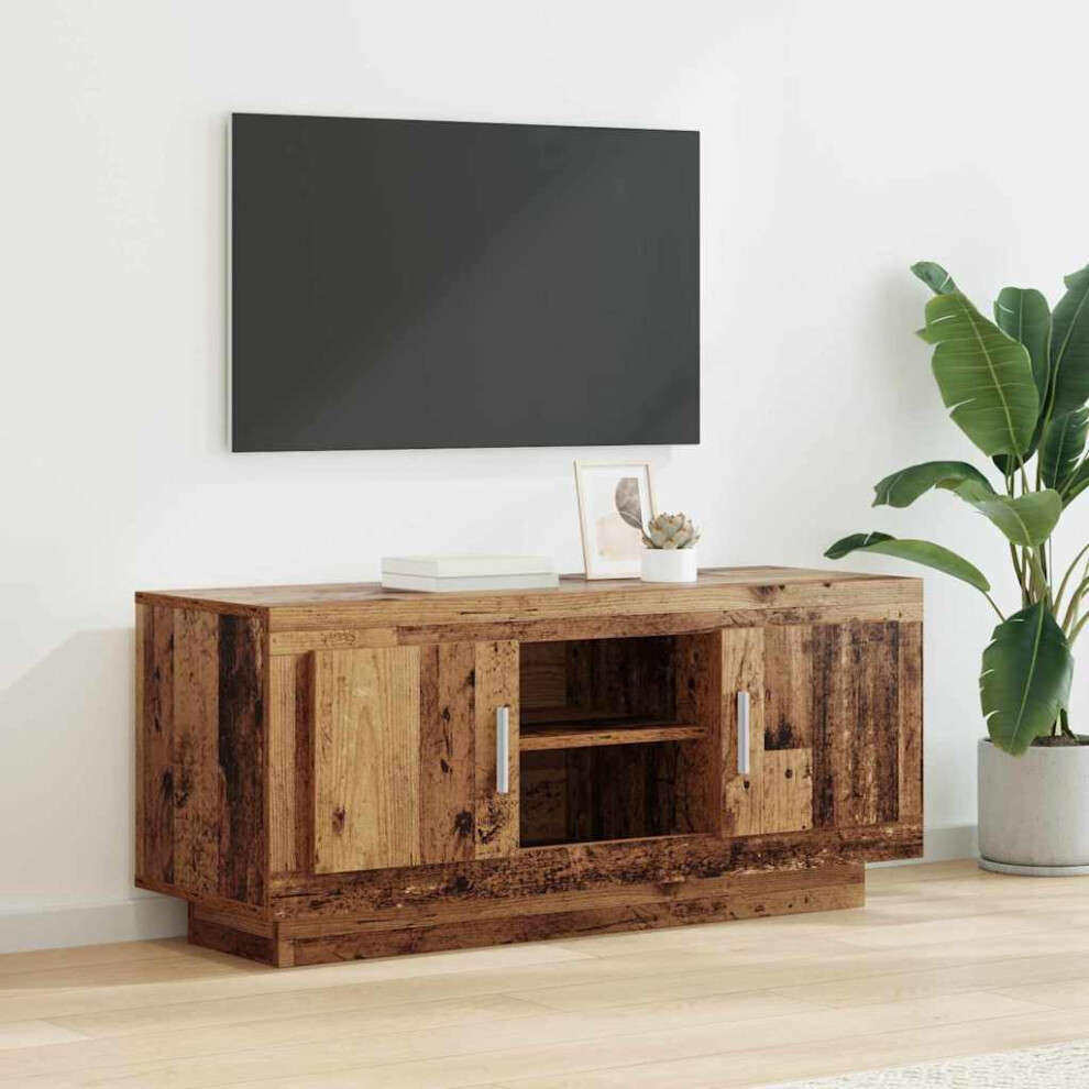 Vidaxl Tv Cabinet Old Wood 102 X 35 X 45 Cm Engineered Wood