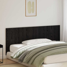 vidaXL Bed Headboard Black Oak 200 x 1.5 x 80.5 cm Engineered Wood