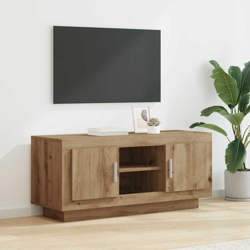 Vidaxl Tv Cabinet Artisan Oak 102 X 35 X 45 Cm Engineered Wood