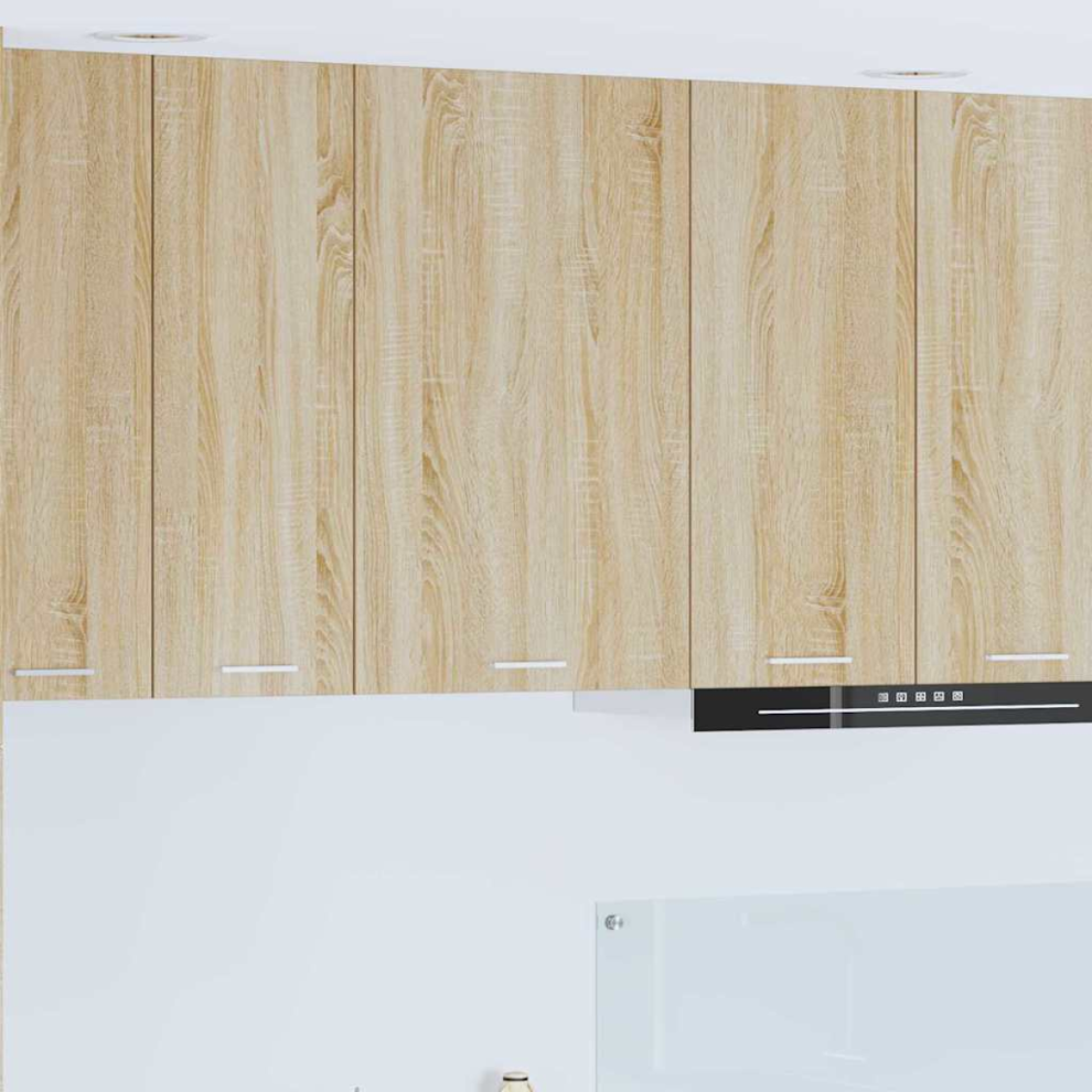 Vidaxl Hanging Cabinet Riga Artisan Oak And White 40 X 31 X 80 Cm - Image 2