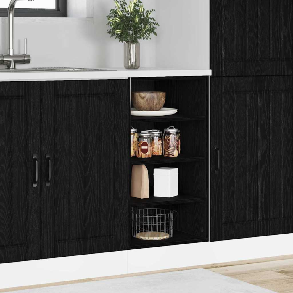 Vidaxl Kitchen Base Cabinet Riga Black Oak 20 X 44.5 X 81.5 Cm - Image 2