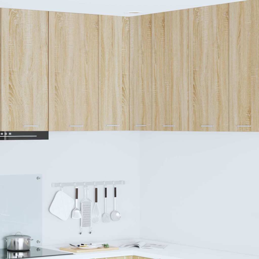 Vidaxl Hanging Cabinet Sonoma Oak And White 57 X 57 X 80 Cm