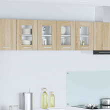 vidaXL Hanging Cabinet with Storage 2 pcs Sonoma Oak 60 x 31 x 40 cm