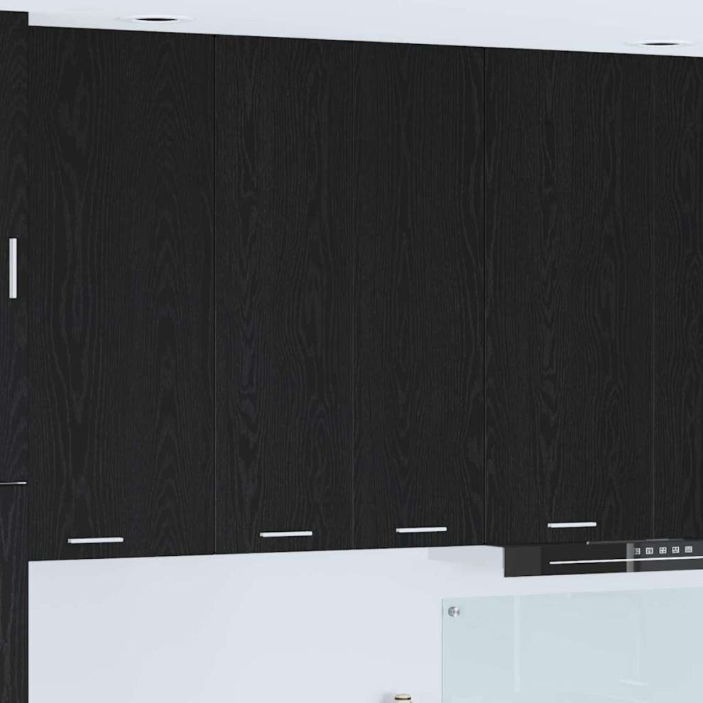 Vidaxl Hanging Cabinet Black Oak 60 X 31 X 100 Cm Engineered Wood