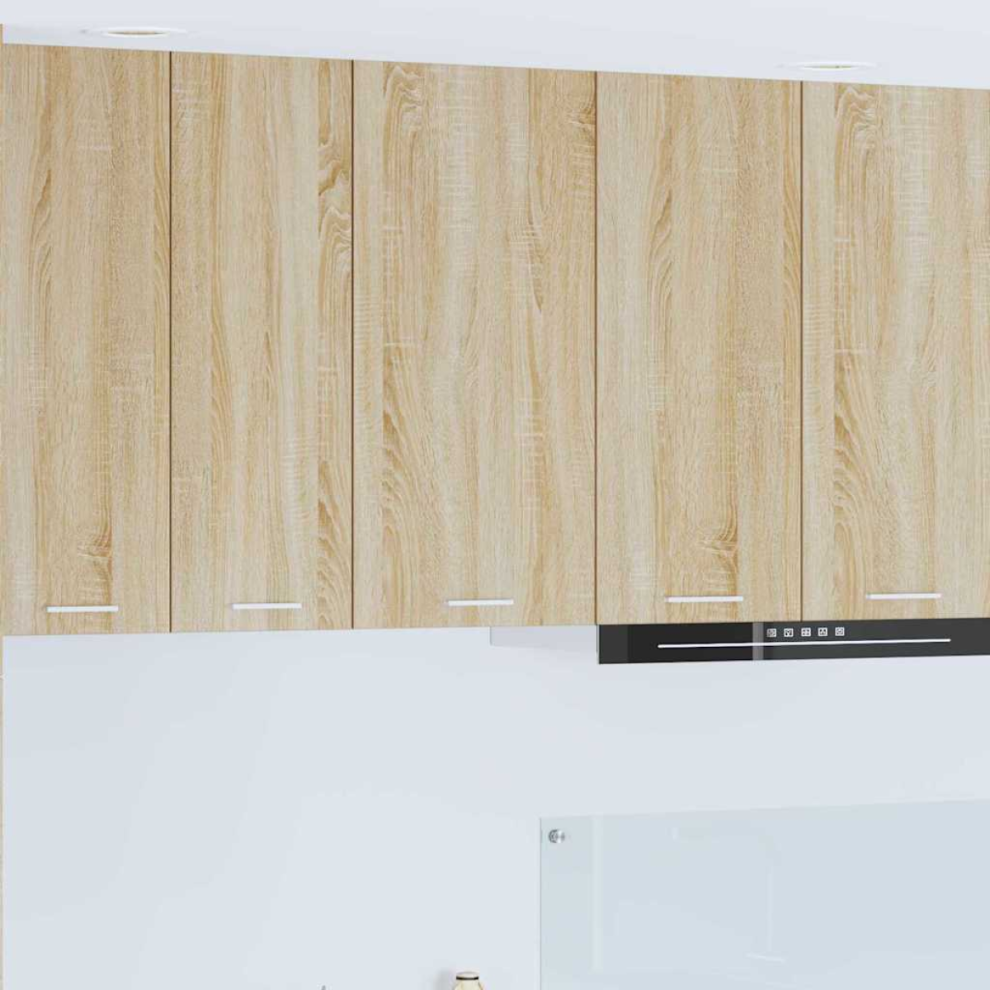 Vidaxl Hanging Cabinet With Door Sonoma Oak And White 40 X 31 X 80 Cm