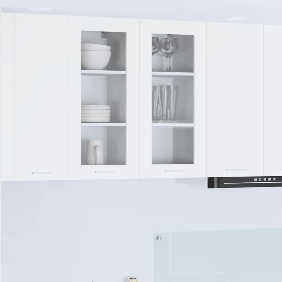 Vidaxl Hanging Cabinet 2 Pcs White 40 X 31 X 80 Cm Engineered Wood