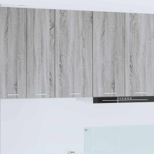 vidaXL Hängeschrank Grau Sonoma und Weiß 40 x 31 x 80 cm Holzwerkstoff