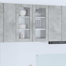 vidaXL Hanging Cabinet with Door 2 pcs Concrete Grey 40 x 31 x 80 cm