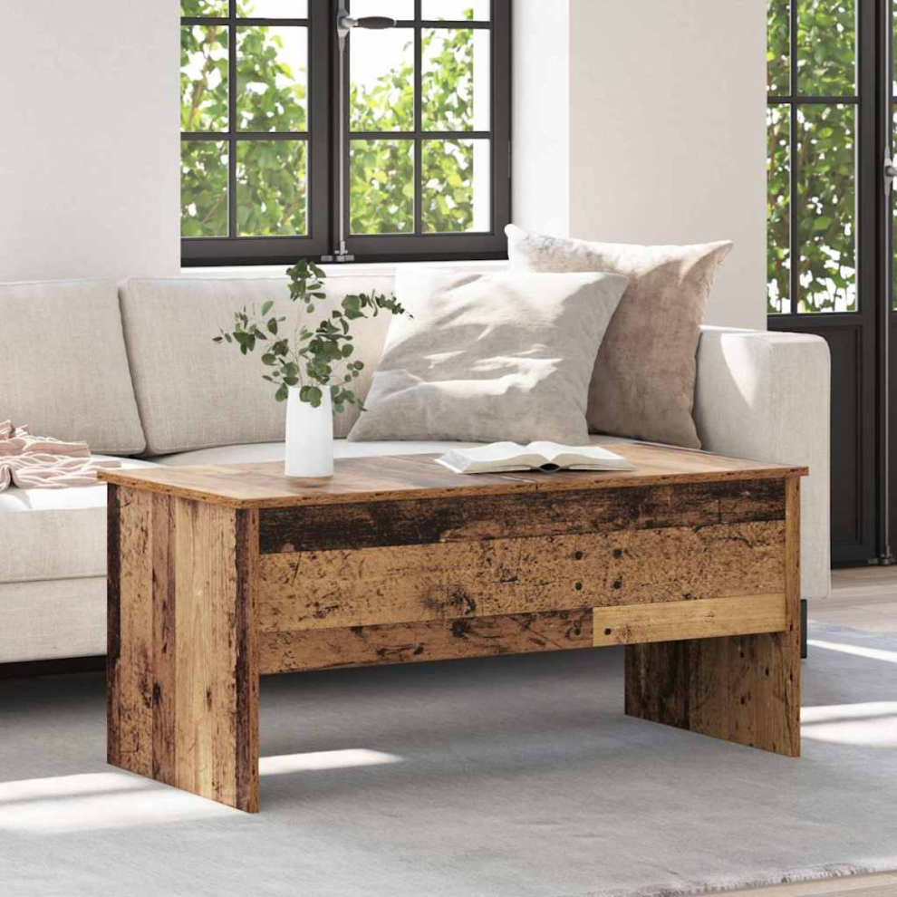 Vidaxl Coffee Table Old Wood 102 X 50.5 X 46.5 Cm Engineered Wood Brown