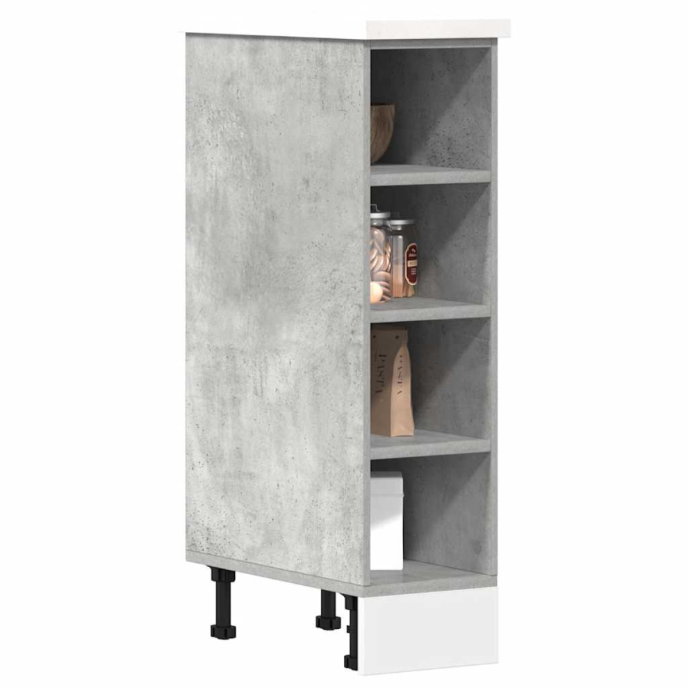 Vidaxl Bottom Cabinet Riga Concrete 20X44.5x81.5 Cm Engineered Wood Grey