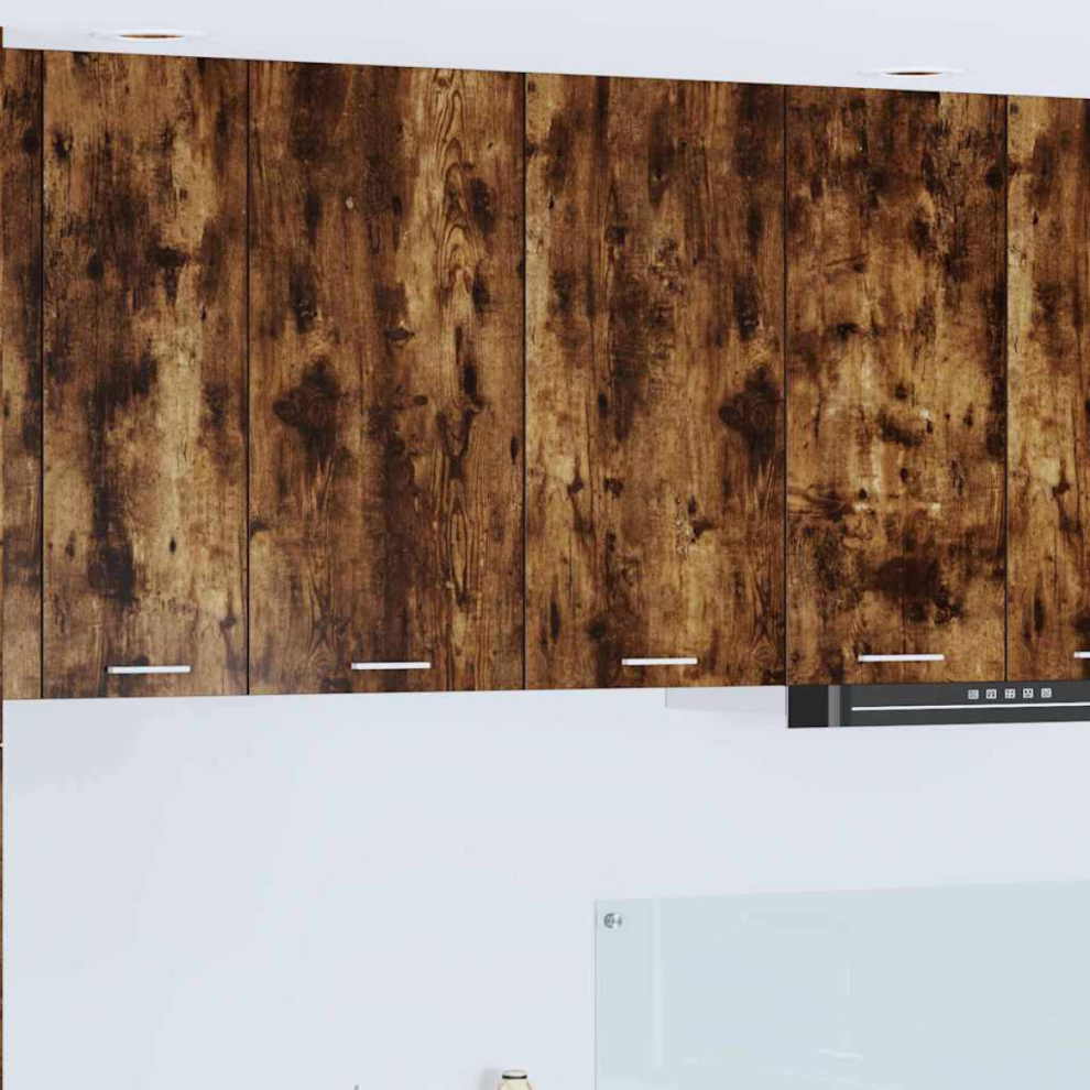 Vidaxl Hanging Cabinet Riga Smoked Oak 80 X 31 X 80 Cm Engineered Wood