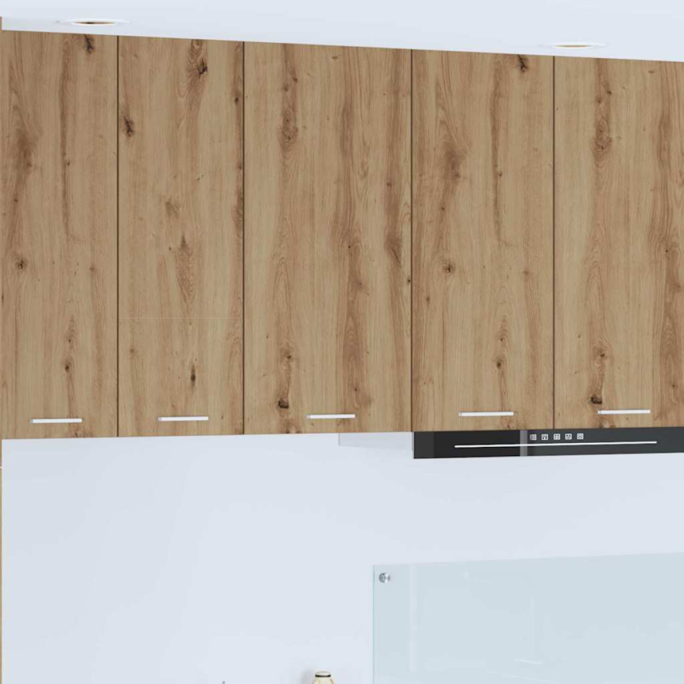 Vidaxl Hanging Cabinet Riga Artisan Oak And White 40 X 31 X 80 Cm - Image 2