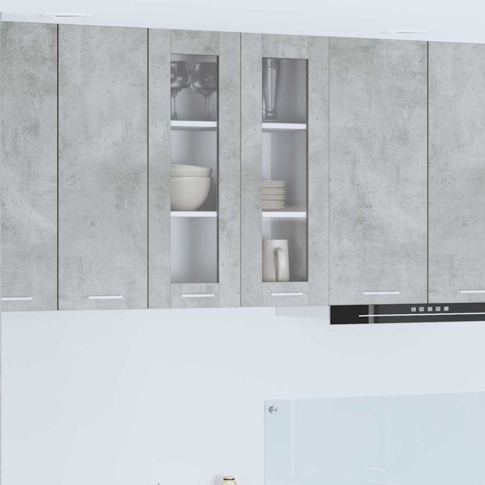 Vidaxl Hanging Cabinet Concrete 60 X 31 X 80 Cm Engineered Wood Grey