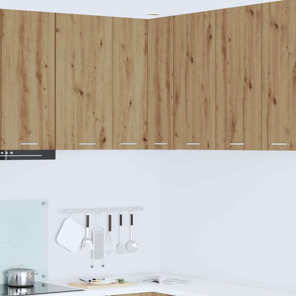 Vidaxl Hanging Cabinet Artisan Oak And White 57 X 57 X 80 Cm