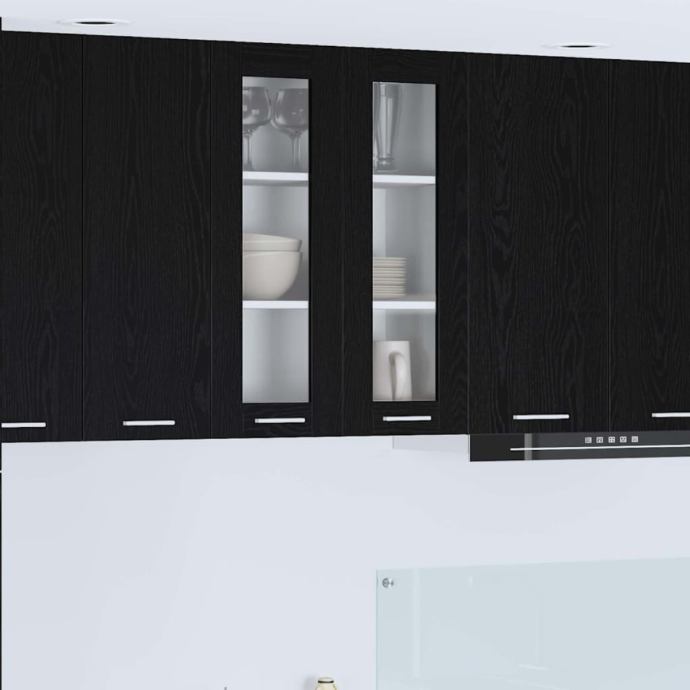 Vidaxl Hanging Cabinet Black Oak 60 X 31 X 80 Cm Engineered Wood - Image 3