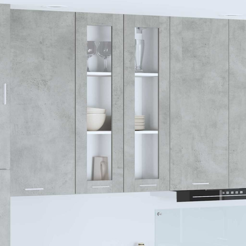 Vidaxl Hanging Cabinet Concrete 60 X 31 X 100 Cm Engineered Wood Grey